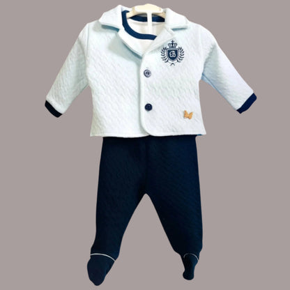 3-piece baby ensemble - sweater pima cotton.